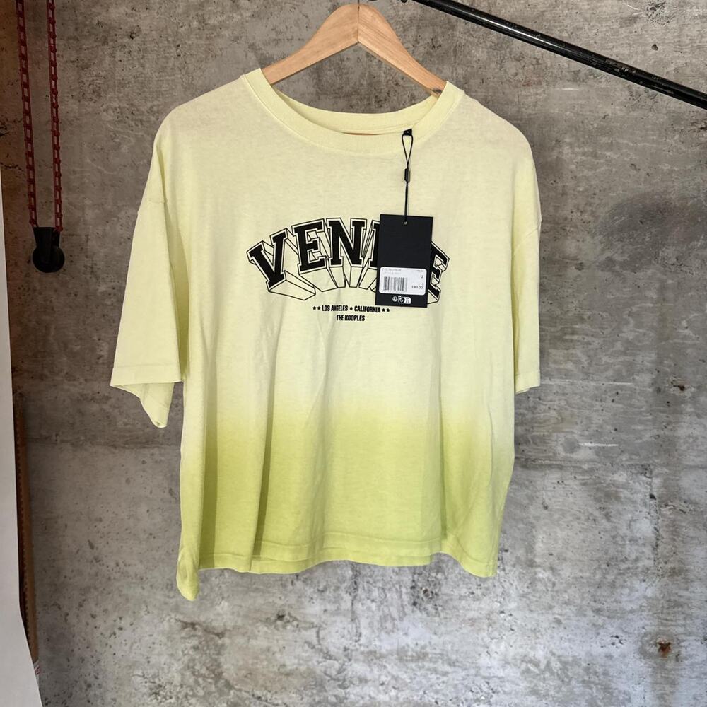 The Kooples French Designer New Size 2 Lime green VENICE streetwear tee